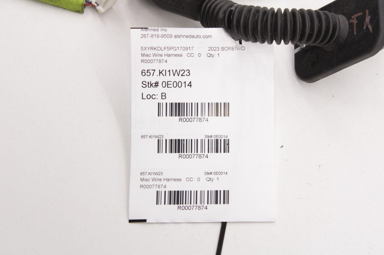 2021-23 Kia Sorento X-Line SX Prestige Front Right Door Wire Harness 91610-R5080 - Alshned Auto Parts