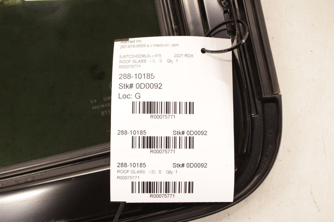 2019-2025 Acura RDX SH-AWD Rear Sunroof Window Glass Panel 70251-TJB-A01 OEM - Alshned Auto Parts