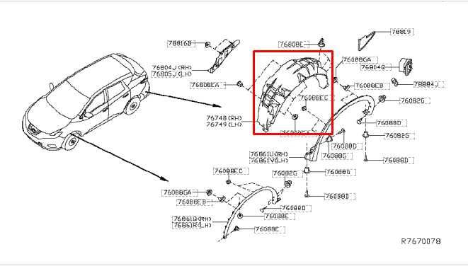 2015-2018 Nissan Murano Platinum Rear Right Side Wheelhouse Liner Splash Shield - Alshned Auto Parts