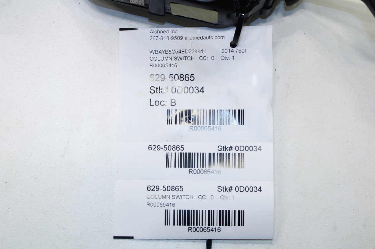 2010-15 BMW 750i xDrive 4.4L AWD Steering Column Light Turn Signal Wiper Switch - Alshned Auto Parts