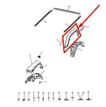 2020-24 Jeep Gladiator Rear Left Driver Side Fender Flare Molding 6QB15TZZAD OEM - Alshned Auto Parts