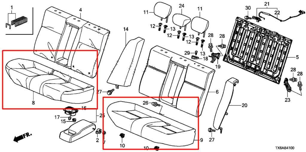 2019-21 Acura ILX Technology A-Spec 2.4L Rear 2nd Row Seat Lower Cushion Bottom - Alshned Auto Parts