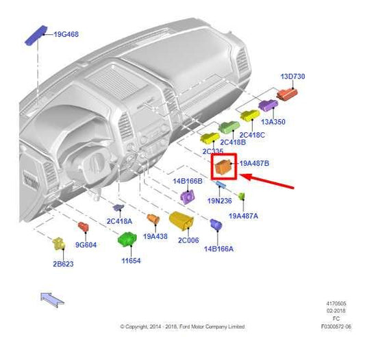 2015-2020 Ford F150 Dash 110V Power Outlet Plug Port w/ Cover FL3T-19G310-BC OEM - Alshned Auto Parts