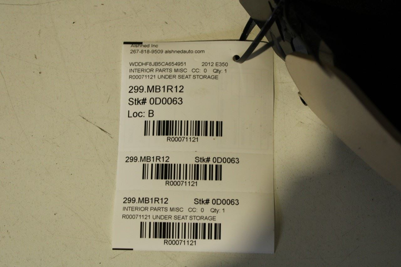 10-16 Mercedes-Benz E350 Sport 4MATIC Front Left Under Seat Storage Compartment - Alshned Auto Parts