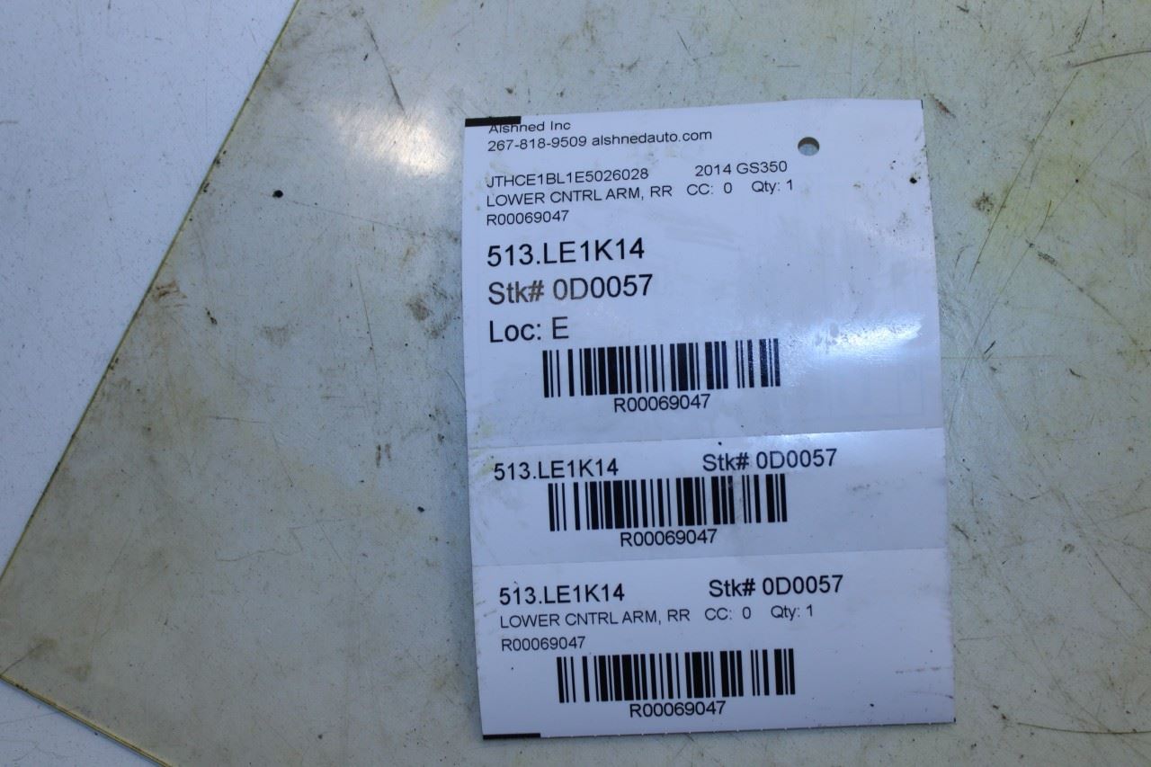 13-20 Lexus GS350 AWD Rear Left Side Suspension Lower and Upper Control Arm Set - Alshned Auto Parts