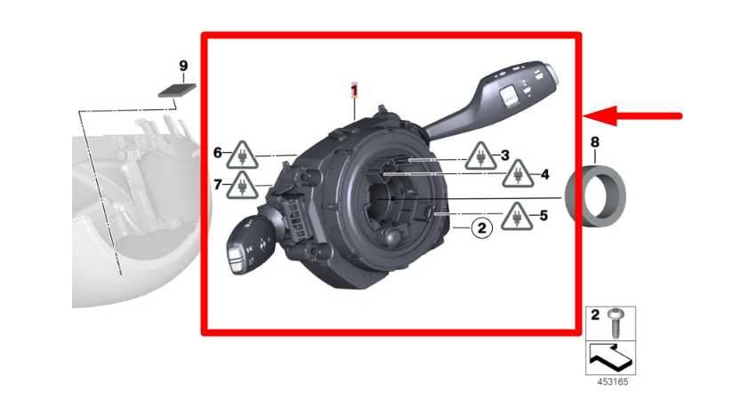 2015-16 BMW 435i Gran Coupe Steering Column Turn Signal Wiper Switch 61319351146 - Alshned Auto Parts