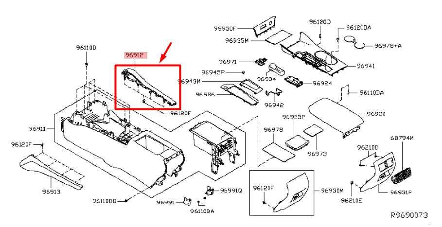 2019-24 Nissan Altima SL Front Center Console RH Side Panel Trim 96992-6CA1A OEM - Alshned Auto Parts