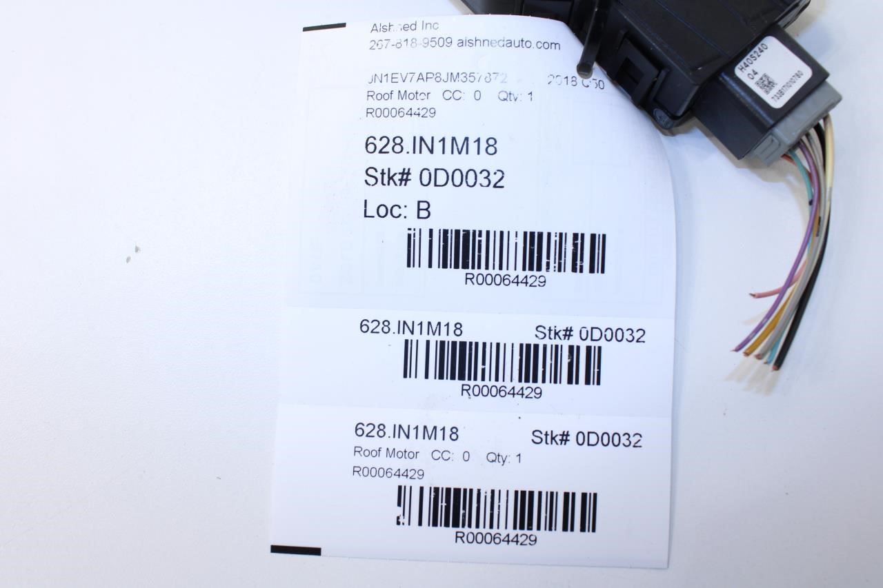 2014-2023 Infiniti Q50 Luxe RWD Roof Sunroof Motor 91295-4GA1A OEM - Alshned Auto Parts