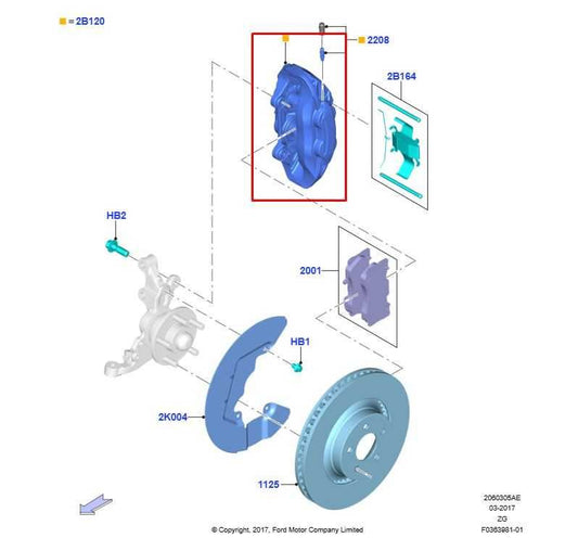 2015-2023 Ford Mustang GT MT Front Right and Left Side Brembo Brake Disc Caliper - Alshned Auto Parts