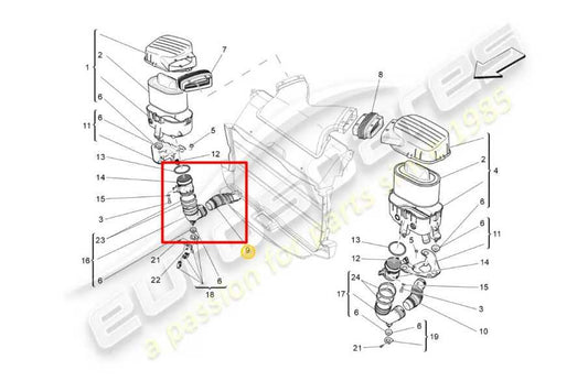 2017 Maserati Ghibli 3.0L RWD Right Side Air Intake Cleaner Sleeve Duct Tube - Alshned Auto Parts