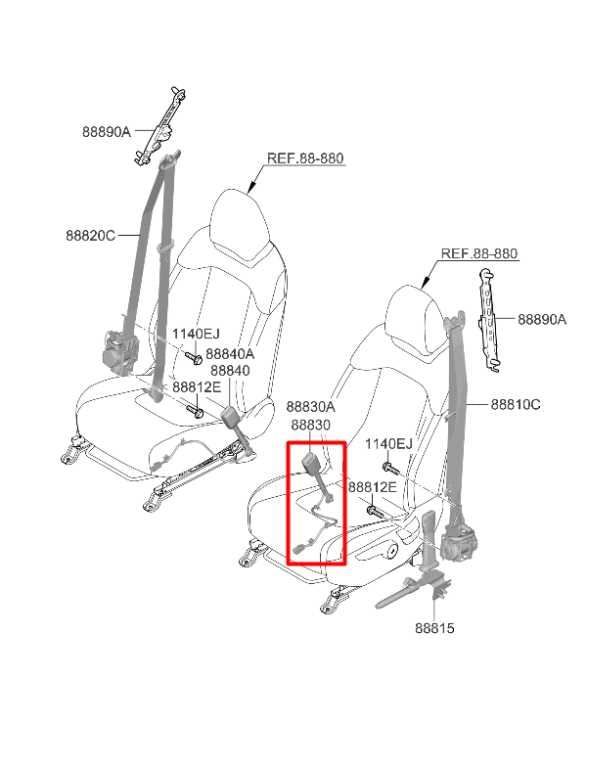 2023-25 Kia Sportage Hybrid EX 1.6L Front Seat Driver Left Side Seat Belt Buckle - Alshned Auto Parts