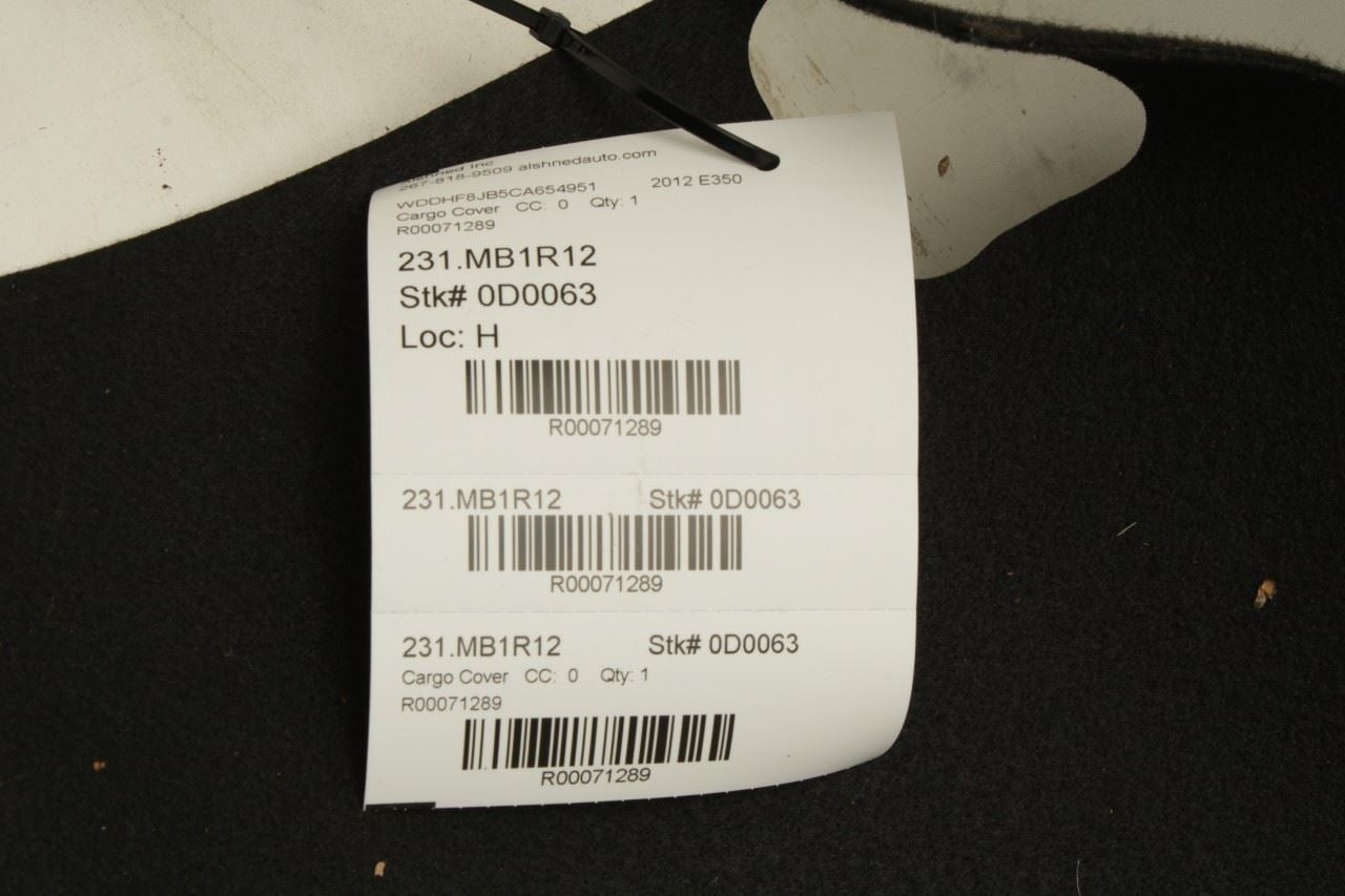 2010-15 Mercedes-Benz E350 Sport 4Matic 3.5L Rear Trunk Floor Carpet Cover Panel - Alshned Auto Parts