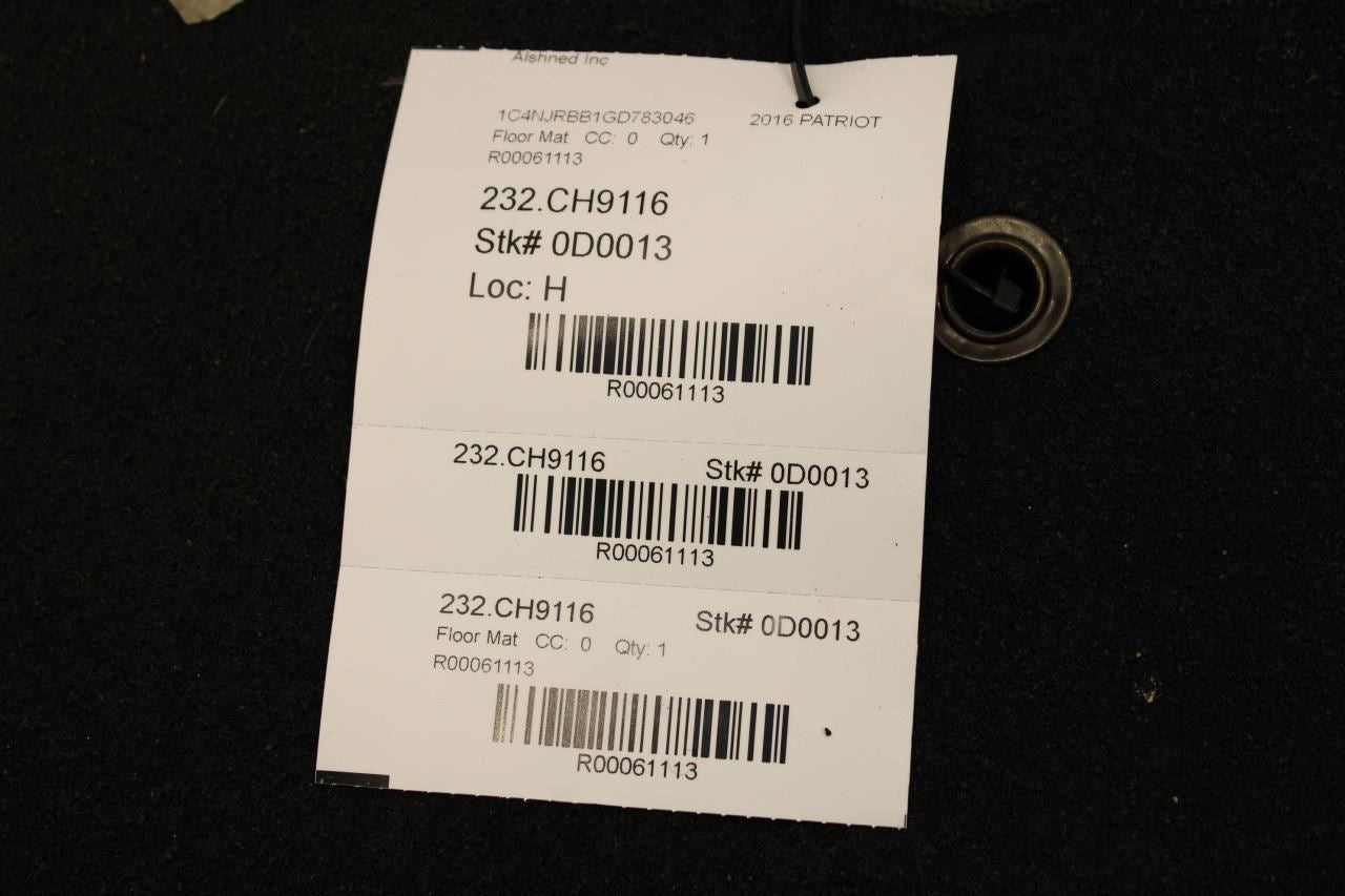 09-16 Jeep Patriot Sport SE FR and RR Interior Floor Carpet Mats Set 5SN121DVAA - Alshned Auto Parts