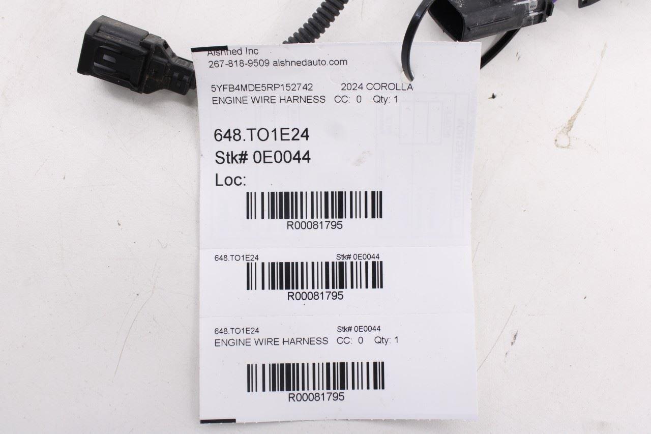 22-24 Toyota Corolla LE 2.0L Engine Knock Sensor Wiring Harness 82219-0A040 OEM12