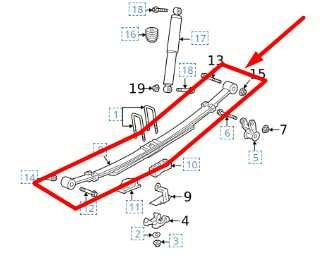 2019-22 Chevrolet Silverado 1500 5.3L 4x2 Rear Left Driver Leaf Spring 84469779 - Alshned Auto Parts