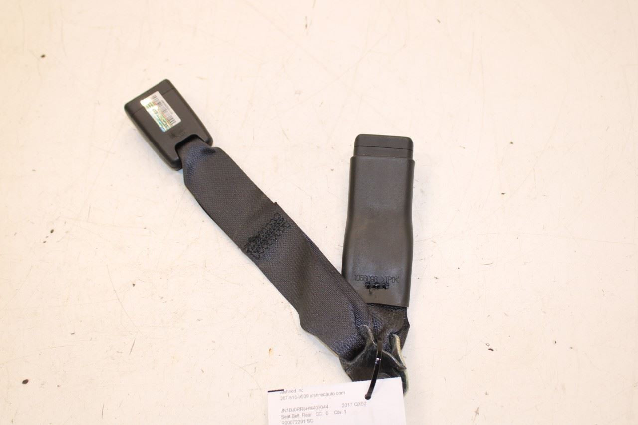 14-17 Infiniti QX50 Rear Right and Left Side 2nd Row Center Seat Belt Buckle Set - Alshned Auto Parts
