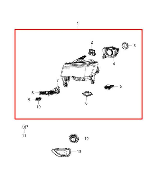17-18 Jeep Grand Cherokee Summit 4WD Front Left Side Bi-Xenon HID Headlight Lamp - Alshned Auto Parts