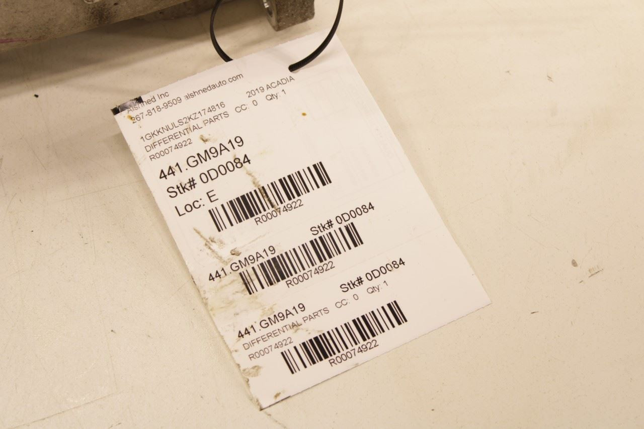 2017-2023 GMC Acadia SLT-1 3.6L AWD Rear Axle Differential Driveline Torque Tube - Alshned Auto Parts