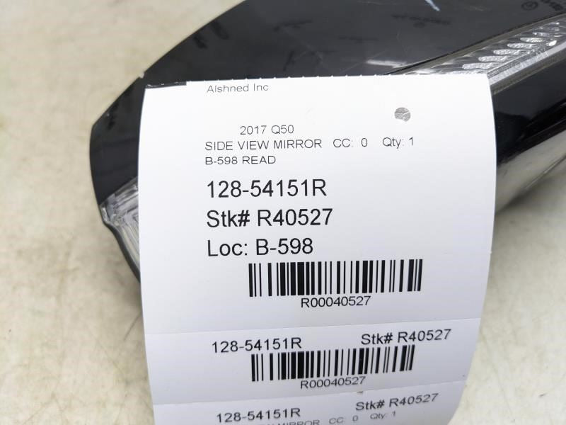 15-19 Infiniti Q50 Passenger Right Side Rear View Mirror 96301-4HK1A OEM *ReaD* - Alshned Auto Parts