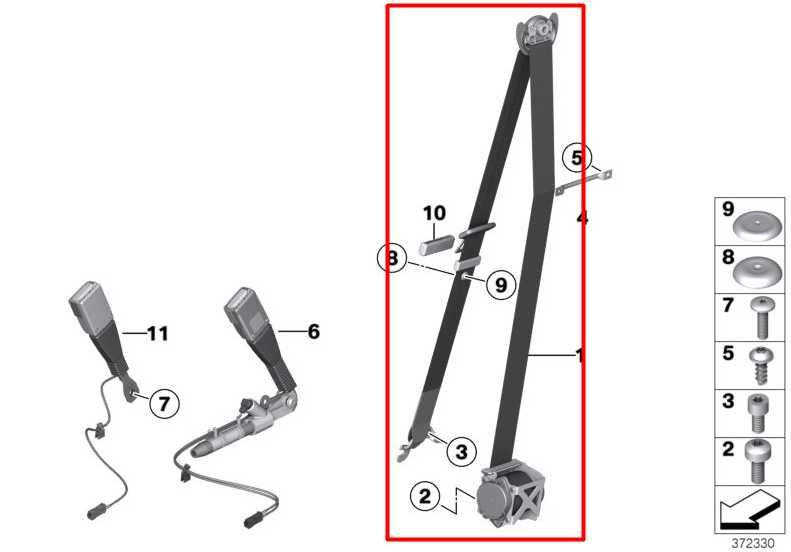 2011-2017 BMW X3 xDrive28i 2.0L AWD Front Driver Left Side Seat Belt Retractor - Alshned Auto Parts
