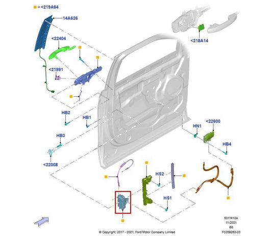 2018 Ford Expedition Limited Front Right Passenger Side Door Lock Latch Actuator - Alshned Auto Parts