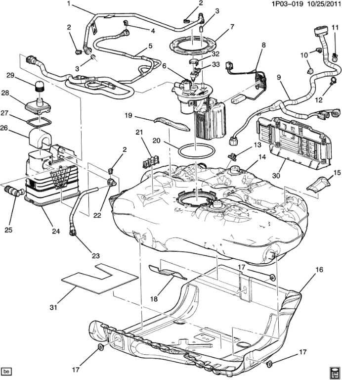 2011-16 Chevrolet Cruze LT 1.4L Fuel Vapor Evaporator Emission Canister 84839160 - Alshned Auto Parts