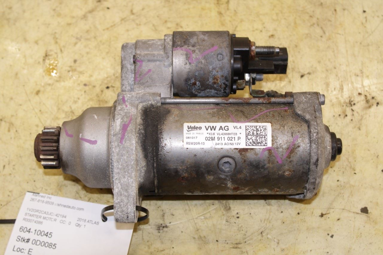 2018-2023 Volkswagen Atlas S 3.6L Engine Starter Motor 02M911021P OEM - Alshned Auto Parts