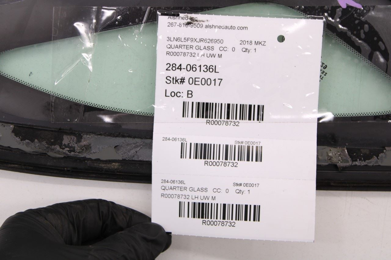 13-20 Lincoln MKZ Reserve Rear Left Side Quarter Window Glass HP5Z5429711C *ReaD - Alshned Auto Parts