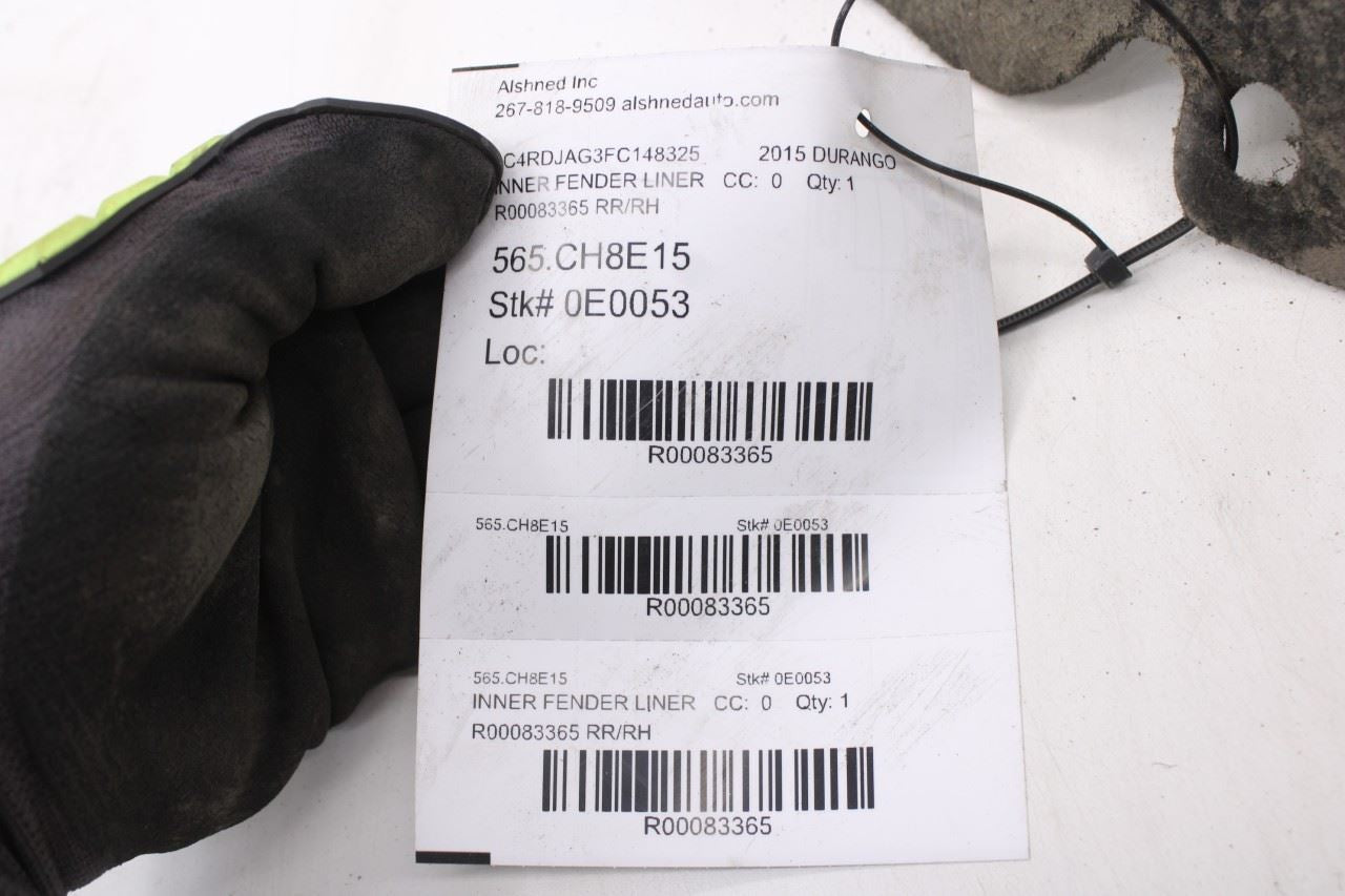 11-25 Dodge Durango SXT Rear Right Passenger Side Wheelhouse Liner Splash Shield10