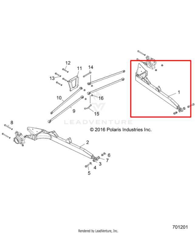 15-23 Polaris RZR XP 1000 1.0L Rear Driver Left Side Lower Trailing Control Arm - Alshned Auto Parts