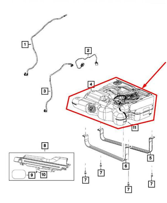 2014-2020 Dodge Grand Caravan GT 3.6L Fuel Gas Tank 20.0 US Gallons 4721841AG - Alshned Auto Parts