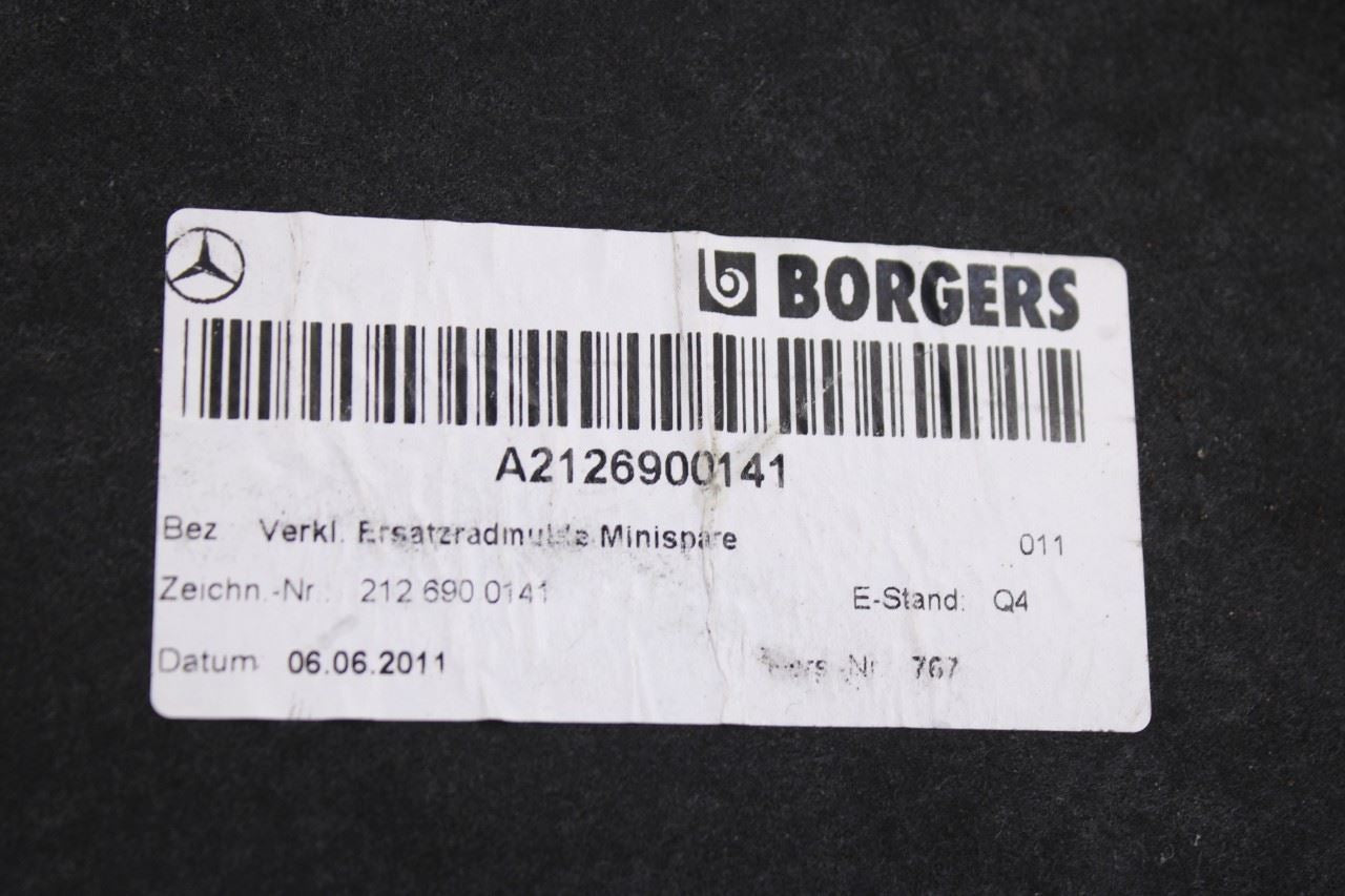 2010-2015 Mercedes-Benz E350 Rear Trunk Floor Trim Spare Tire Liner 2126900141 - Alshned Auto Parts