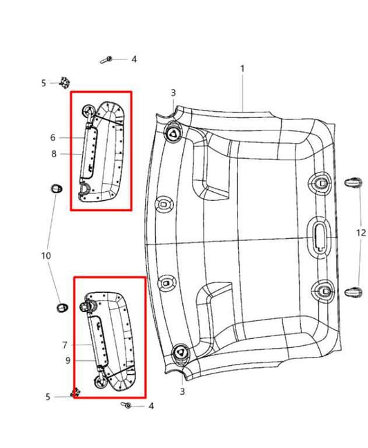 13-20 Ram 1500 Laramie Front RH and LH Side Sun Visor Set w/ Illuminated Mirror - Alshned Auto Parts