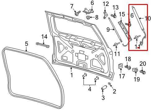 2018-24 Ford Expedition Max XLT Rear Right and Left Liftgate Lift Cylinder Strut1
