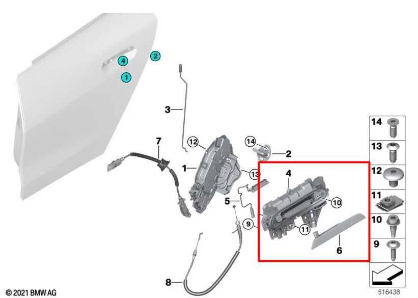23-25 BMW 430i xDrive Gran Coupe Rear Passenger Right Side Door Exterior Handle - Alshned Auto Parts