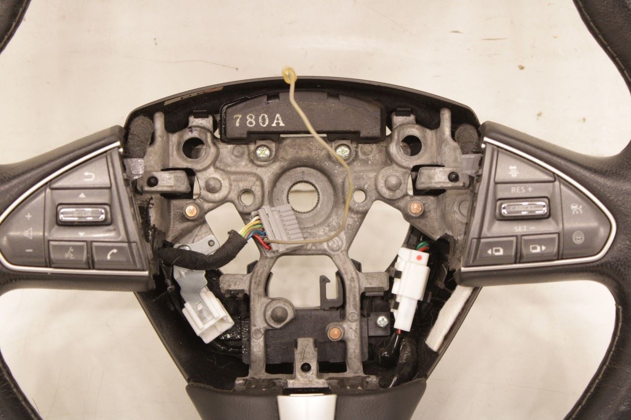 2015-18 Infiniti Q50 Premium 3.0L RWD Steering Wheel Leather w/ Control Buttons - Alshned Auto Parts