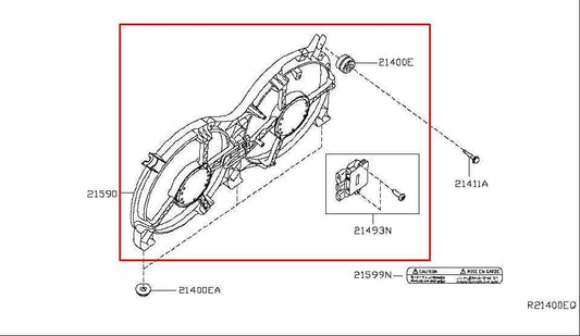 2014-2020 Infiniti QX60 3.5L AWD Radiator Dual Cooling Fan Motor Assembly *ReaD* - Alshned Auto Parts