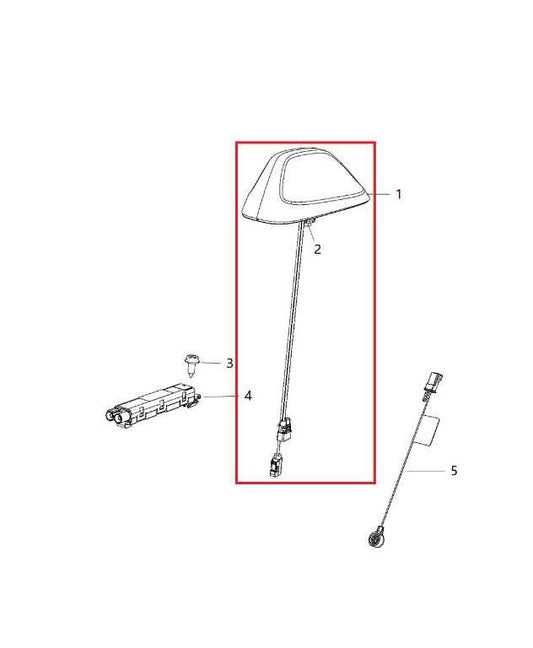 14-2017 Jeep Grand Cherokee Overland Roof Exterior Radio Antenna 1YG06LAUAF OEM - Alshned Auto Parts