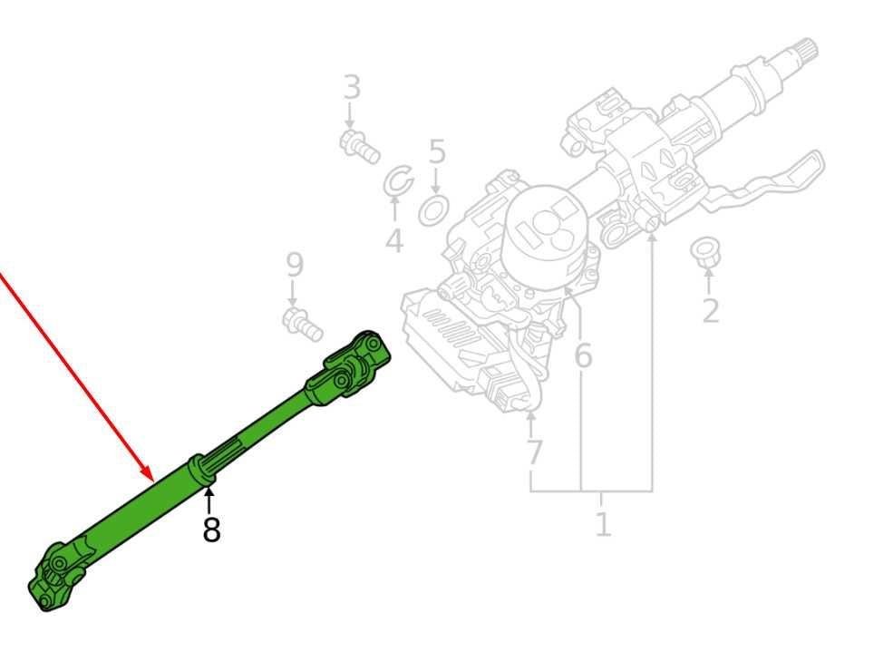2017-20 Hyundai Elantra SE Steering Column Lower Intermediate Shaft 56400-F20001