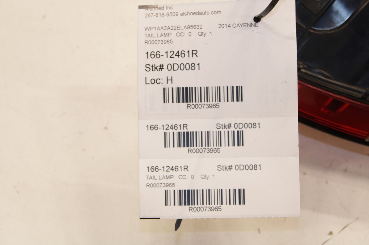 2011-2014 Porsche Cayenne Platinum Rear Right Side Tail Light Lamp 958-945-096-C - Alshned Auto Parts