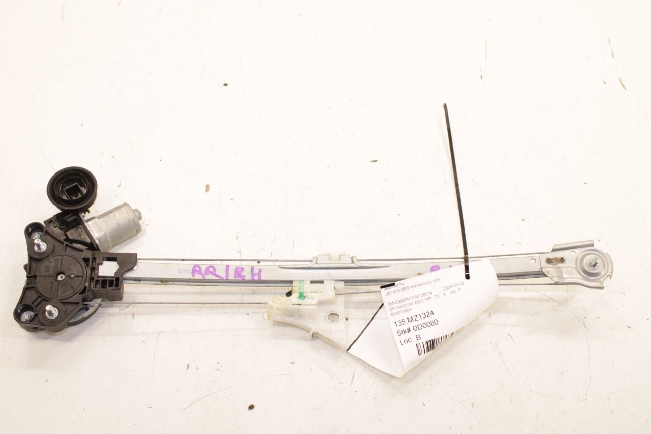 2020-25 Mazda CX-30 2.5 S Rear Right Door Window Regulator w/ Motor DGH9-72-590 - Alshned Auto Parts