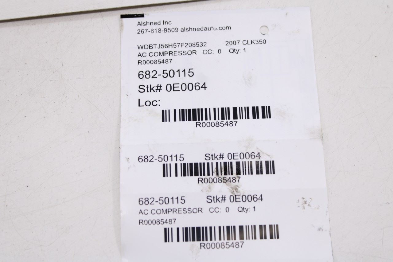 06-2009 Mercedes-Benz CLK 350 3.5L AC Air Conditioner Compressor 0012305611 OEM13