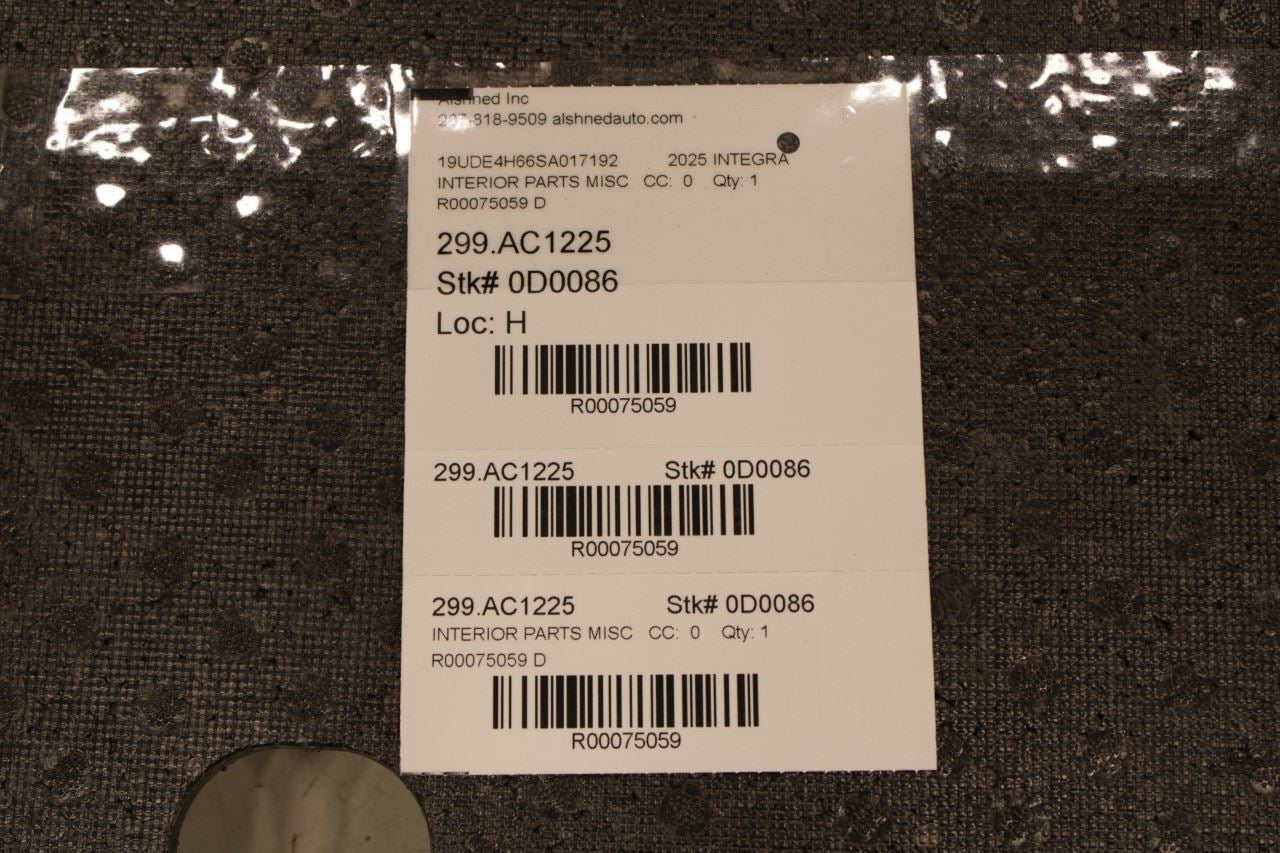 2023-26 Acura Integra A-Spec 1.5L Rear Cargo Luggage Compartment Floor Foam Pad - Alshned Auto Parts
