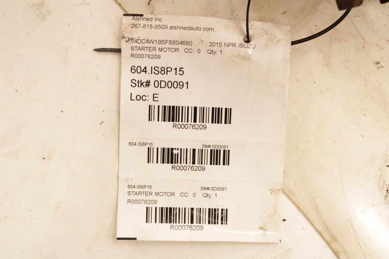2012-2020 ISUZU NPR HD 6.0L Engine Starter Motor 8-19180-528-0 OEM - Alshned Auto Parts