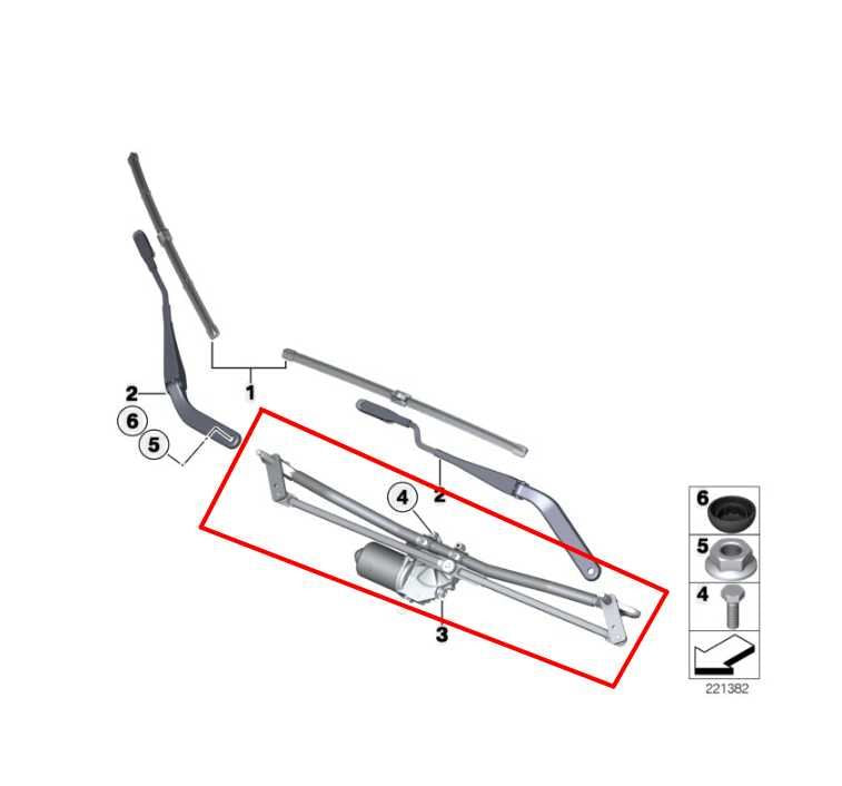 11-16 Mini Countryman Cooper S 1.6L AWD Front Windshield Wiper Linkage w/ Motor1