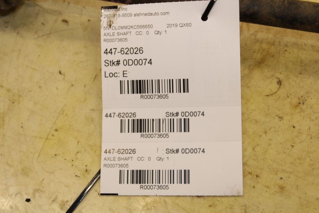 14-20 Infiniti QX60 Pure AWD Rear Right Passenger Side CV Axle Drive Half Shaft - Alshned Auto Parts