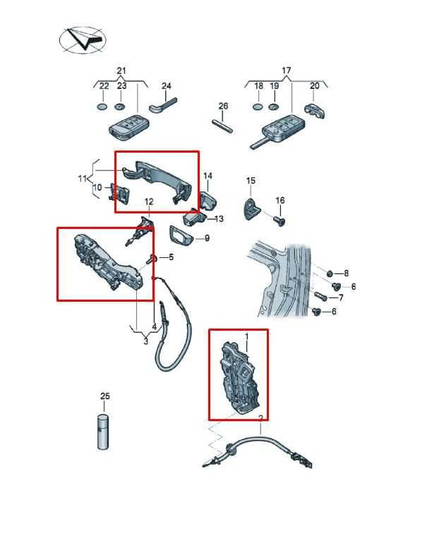 2019-24 Volkswagen Jetta SE Front Right Side Door Lock Latch Actuator w/ Handle1