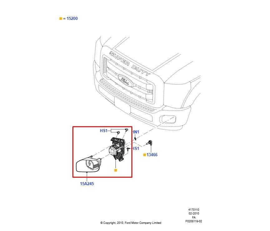 2011-2016 Ford F250 Lariat Front Left Driver Side Fog Light Lamp BC34-15A255-A - Alshned Auto Parts
