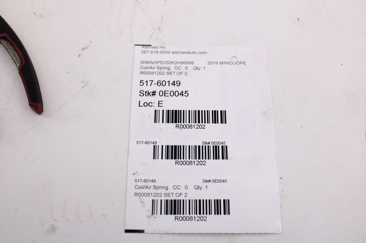 2014-2019 Mini Hardtop Cooper Rear Right and Left Driver Side Coil Spring Set12
