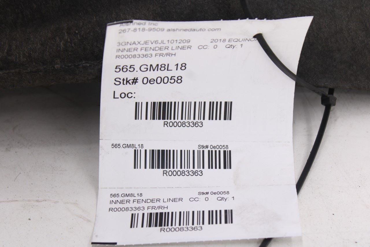 2018-2024 Chevrolet Equinox LT Front Right Side Wheelhouse Liner Splash Shield10